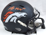 Bo Nix Autographed Denver Broncos Speed Mini Helmet - Beckett W Hologram *Orange