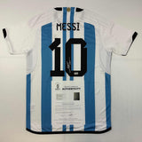 Autographed/Signed Lionel Leo Messi Argentina Soccer Jersey Beckett BAS COA/LOA