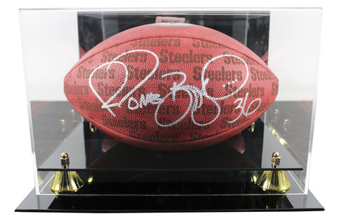 Steelers Jerome Bettis Signed "The Duke" Team Showcase Football W/ Case BAS Wit