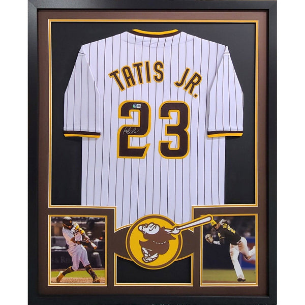 Fernando Tatis Jr. Autographed Signed Framed San Diego Padres Jersey BECKETT