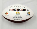 John Elway Autographed Denver Broncos Logo Football Beckett Witnessed