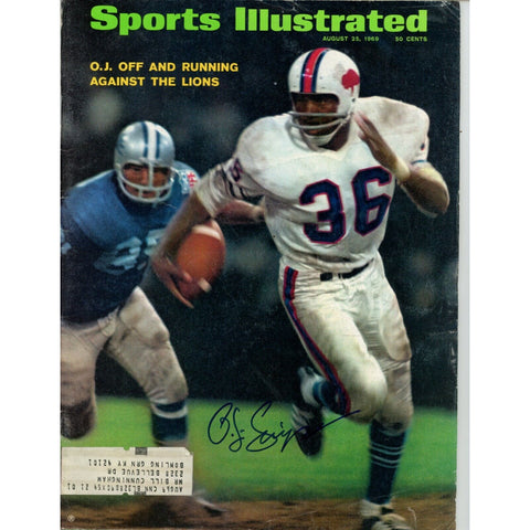 OJ Simpson Autographed Sports Illustrated 08/25/1969 JSA 46505