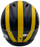 JJ McCarthy Autographed Michigan 2023 CHAMPS Full Sized Replica Helmet Beckett