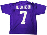 WASHINGTON HUSKIES DILLON JOHNSON AUTOGRAPHED PURPLE JERSEY MCS HOLO 222081