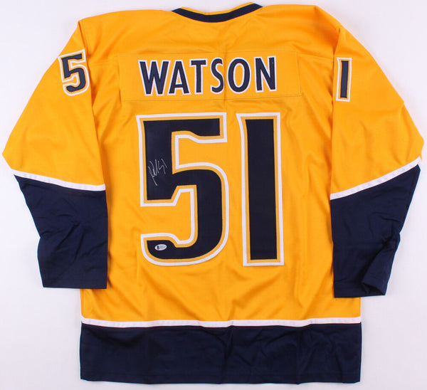 Austin Watson Signed Nashville Predators Jersey (Beckett COA) 3rd Line Center