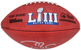 TOM BRADY AUTOGRAPHED NFL SB LIII LOGO FOOTBALL BUCCANEERS FANATICS 202347