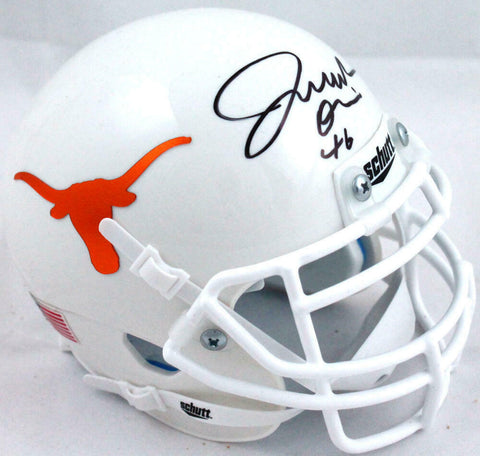 Joseph Ossai Signed Texas Longhorns Schutt Mini Helmet Chrome Decal-BAW Hologram