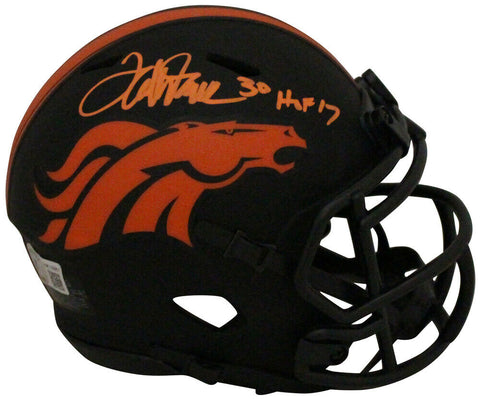 Terrell Davis Autographed Denver Broncos Eclipse Mini Helmet HOF BAS 32514