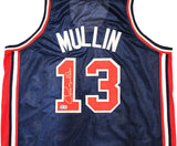 TEAM USA CHRIS MULLIN AUTOGRAPHED BLUE JERSEY BECKETT BAS WITNESS STOCK #232596