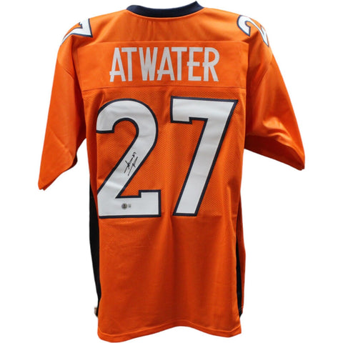 Steve Atwater Autographed/Signed Pro Style XL Orange Jersey Beckett 47528