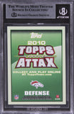 Broncos Brian Dawkins Signed 2010 Topps Attax Code Cards Card BAS Slabbed