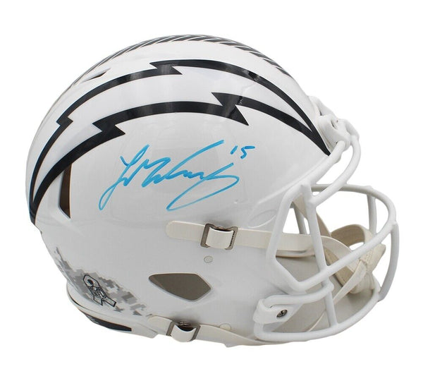 Ladd McConkey Signed Los Angeles Chargers Speed Authentic STS 3 NFL Helmet