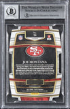 49ers Joe Montana Signed 2021 Select Prizm Silver #36 Card Auto 10! BAS Slabbed