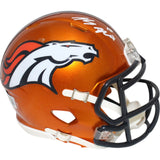 Bo Nix Autographed/Signed Denver Broncos Flash Speed Mini Helmet Beckett 47545