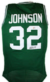 Magic Johnson Autographed Green Jersey *Bottom-Beckett W Hologram *Black