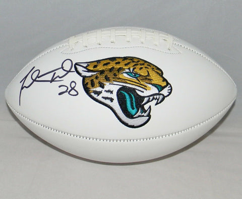 FRED TAYLOR AUTOGRAPHED SIGNED JACKSONVILLE JAGUARS WHITE LOGO FOOTBALL JSA