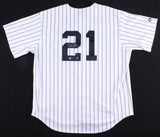 Dan Pasqua Signed New York Yankees Majestic Authentic Jersey (TriStar Hologram)