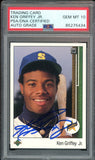 Ken Griffey Jr PSA 10 AUTO Rookie 1989 Upper Deck #1 RC On Card GEM MINT AUTO