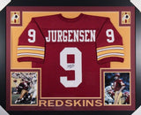 Sonny Jurgensen Signed Redskins 35x43 Framed Jersey Inscribed "HOF 83" JSA COA