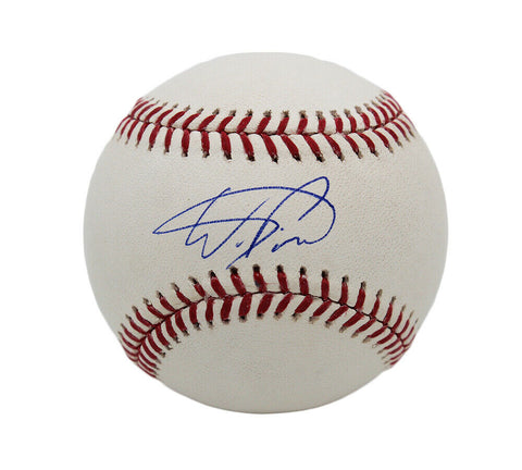 Wander Franco Signed Tampa Bay Devil Rays Rawlings OML White MLB Baseball