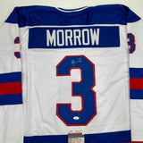 Autographed/Signed Ken Morrow Team USA Miracle On Ice 1980 White Jersey JSA COA