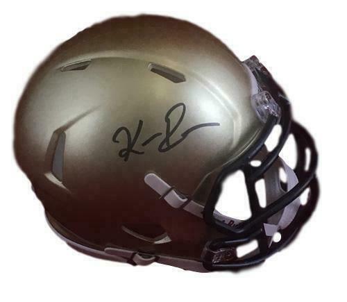 Keenan Reynolds Autographed Navy Midshipmen Gold Mini Helmet JSA 10091