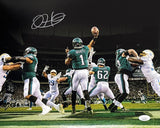 Jalen Hurts Signed Philadelphia Eagles 11x14 Vs Chargers Football Photo JSA