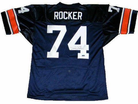 AUBURN TIGERS TRACY ROCKER AUTOGRAPHED SIGNED #74 NAVY JERSEY COA