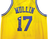 WARRIORS CHRIS MULLIN AUTOGRAPHED SIGNED YELLOW JERSEY BECKETT WITNESS 232593