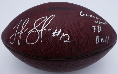 Josh Gordon Autographed Game Used Touchdown TD Ball 9-22-13 Beckett BB46418