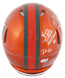 Miami Legends (8) Lewis, Irvin Signed Flash F/S Speed Proline Helmet w/ Case BAS