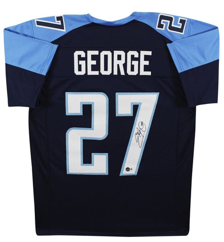 Eddie George Signed Tennessee Titans Jersey (Beckett) 4xPro Bowl Running Back