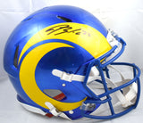 Blake Corum Signed Los Angeles Rams F/S Authentic Speed Helmet- Beckett W Holo