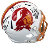 Buccaneers (3) Sapp, Alstott, Brooks Signed TB F/S Speed Rep Helmet BAS Witness