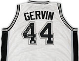 SAN ANTONIO SPURS GEORGE GERVIN AUTOGRAPHED WHITE JERSEY "ICEMAN" JSA 215713