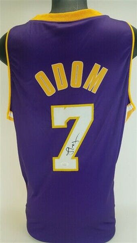 Lamar Odom Signed Los Angeles Lakers Jersey (JSA COA) #4 Overall Pick 1999 Draft