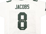 GREEN BAY PACKERS JOSH JACOBS AUTOGRAPHED WHITE JERSEY BECKETT WITNESS 229522