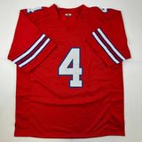 Autographed/Signed James Cook Buffalo Red Football Jersey Beckett BAS COA