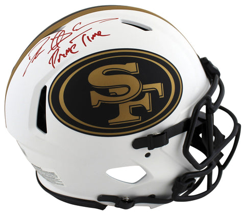 49ers Deion Sanders "Primetime" Signed Lunar F/S Speed Proline Helmet BAS Wit