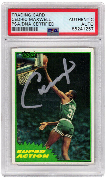 Cedric Maxwell Signed Celtics 1981-82 Topps Basketball Card #107 - (PSA Slabbed)