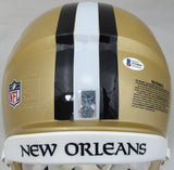 DREW BREES AUTOGRAPHED SAINTS FULL SIZE AUTH SPEED HELMET SB MVP BECKETT 191125