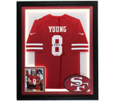 Steve Young Signed San Francisco 49ers LED Framed Nike Game Red NFL Jersey