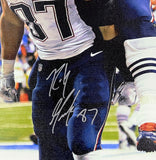 Tom Brady Rob Gronkowski New England Patriots Signed 24x30 Canvas TRISTAR