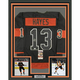 FRAMED Autographed/Signed KEVIN HAYES 33x42 Philadelphia Black Jersey JSA COA