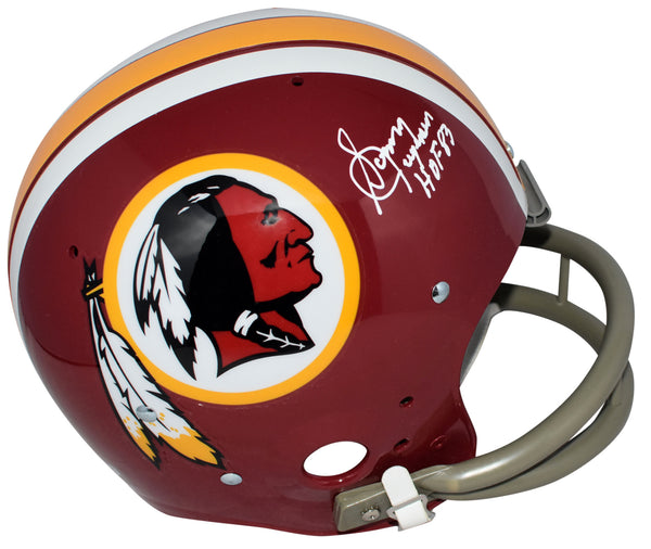 SONNY JURGENSEN SIGNED WASHINGTON REDSKINS FULL SIZE THROWBACK TK HELMET BECKETT