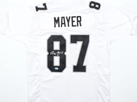 Michael Mayer Autographed White Pro Style Jersey - Beckett W Hologram *Silver