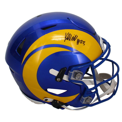 Kyren Williams Autographed Los Angeles Rams Authentic Speed Flex Helmet Beckett