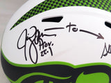 STEVE LARGENT & JIM ZORN AUTOGRAPHED SEAHAWKS LUNAR ECLIPSE FULL SIZE HELMET