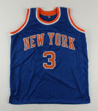 John Starks Signed New York Knicks Blue Jersey (JSA COA) 1994 NBA All Star Guard