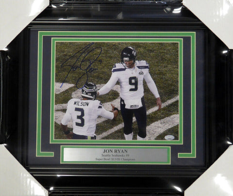 JON RYAN AUTOGRAPHED SIGNED FRAMED 8X10 PHOTO SEATTLE SEAHAWKS MCS HOLO 108007